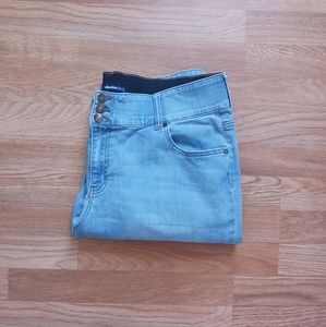 Denim 24/7 Straight Leg 3 Button Skinny Jeans